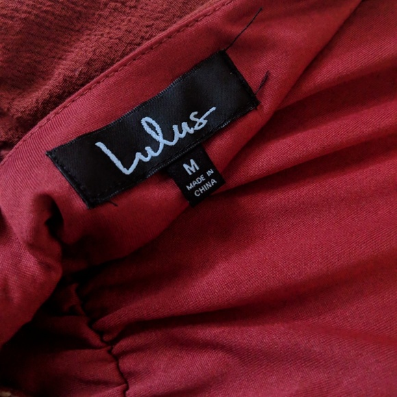 Lulu's Tidewater Rust Red Romper - Picture 4 of 6